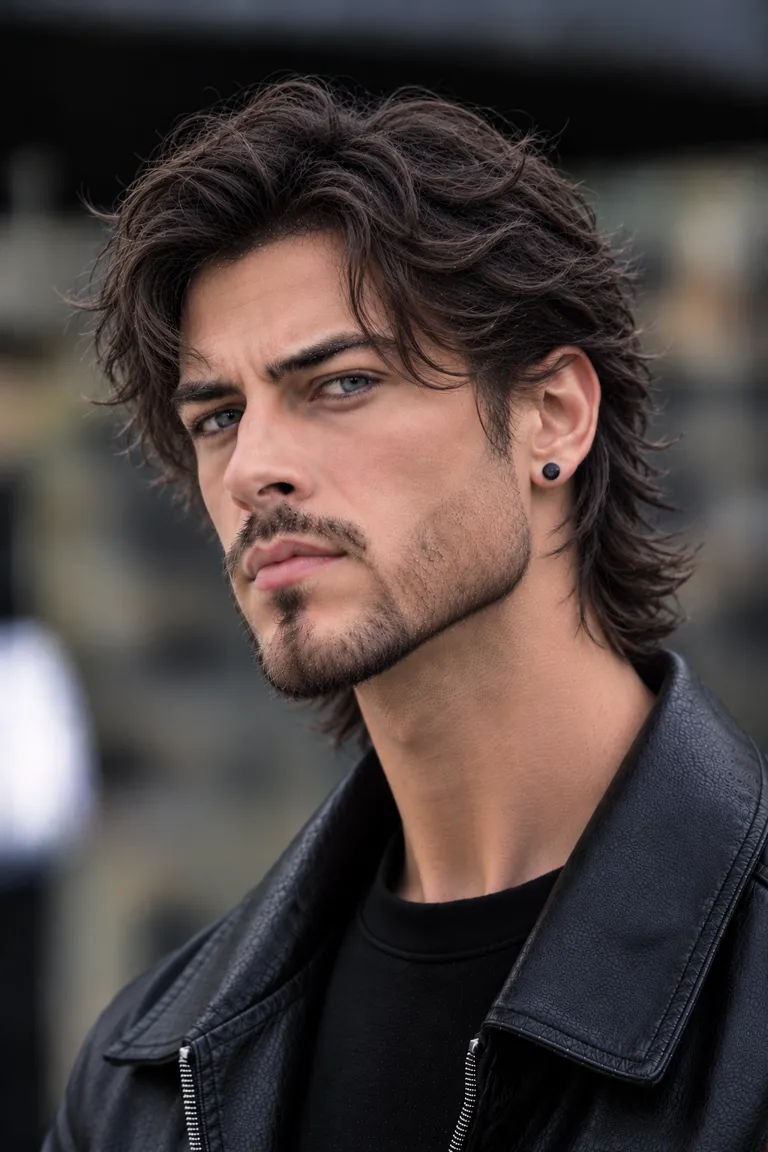 Wolf Cut erkek saç modeli